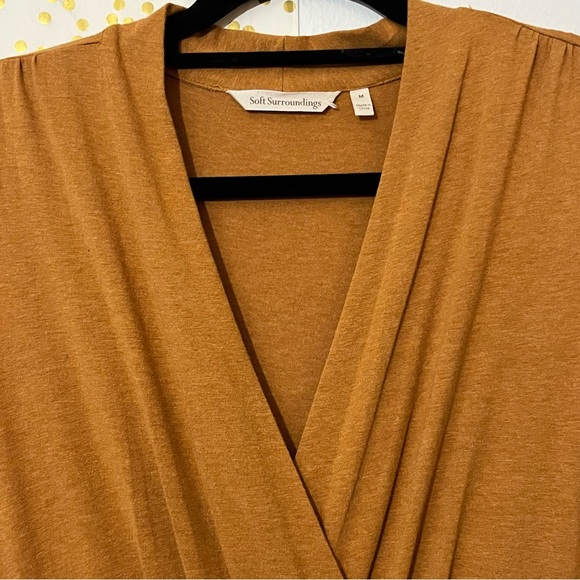 Soft Surroundings Honey Yellow Athena V-Neck Maxi Dress w Pockets size Medium - Picture 5 of 11